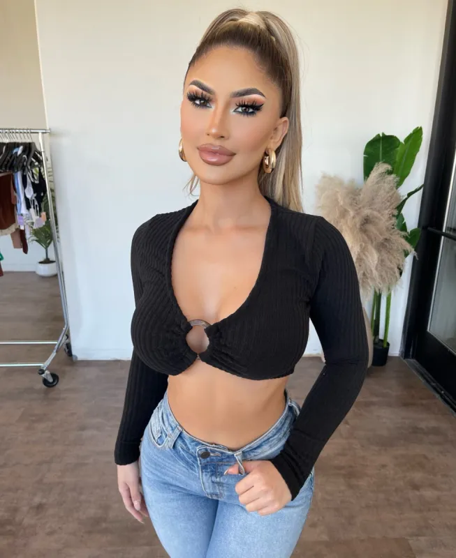 Darise Long Sleeve Top(Black) sold by OOTDFash