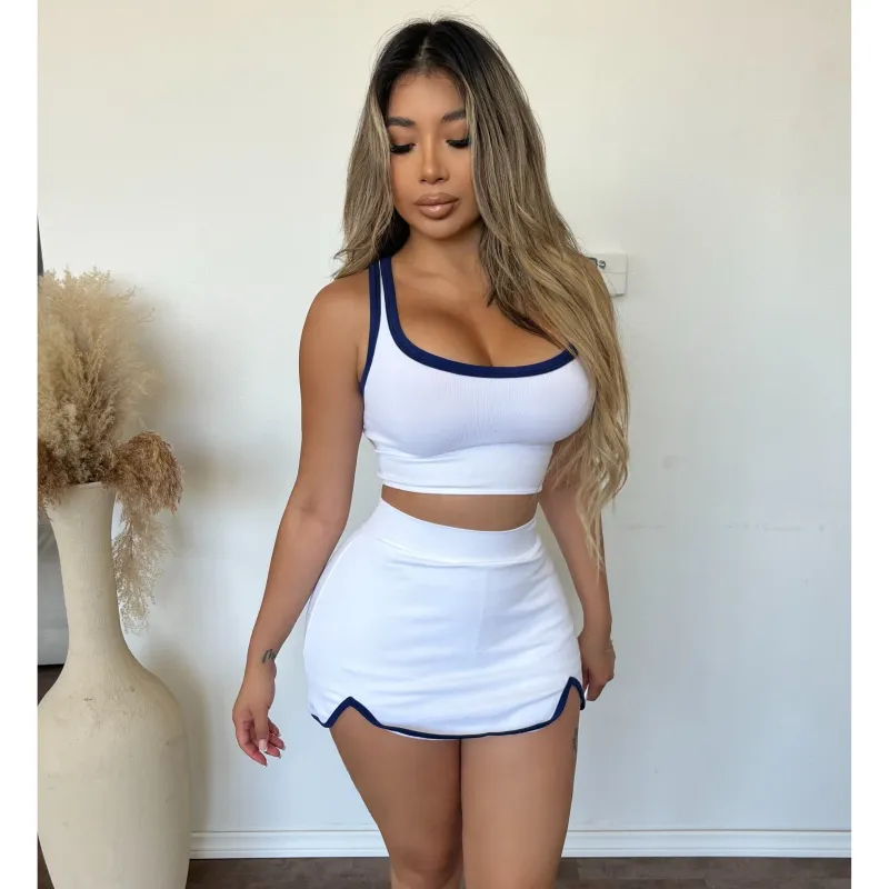 Melly Top & Skort Set (White) made by ANWND
