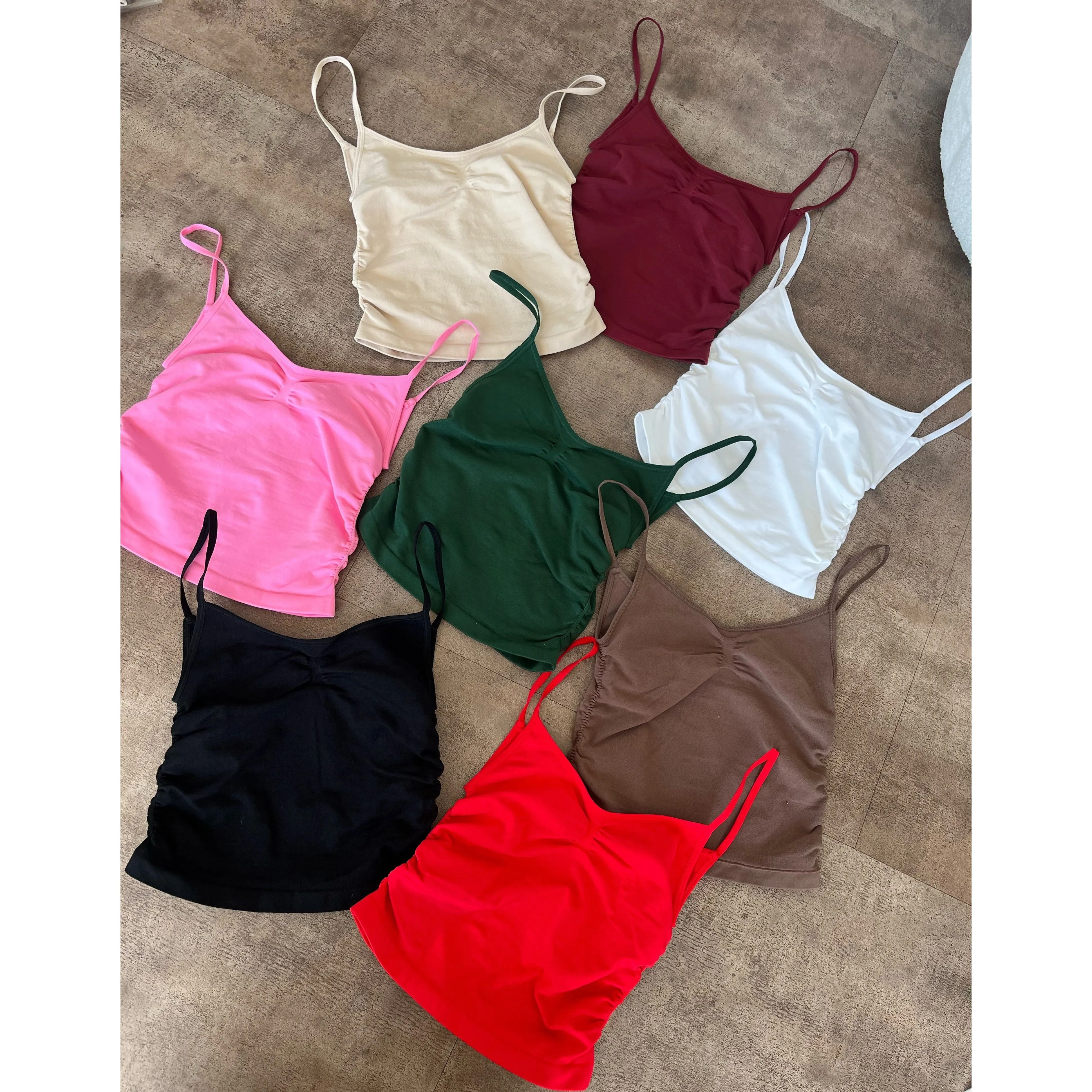 Emi Seamless Shirring Cami Top (Nude) sold by OOTDFash product image thumbnail 2