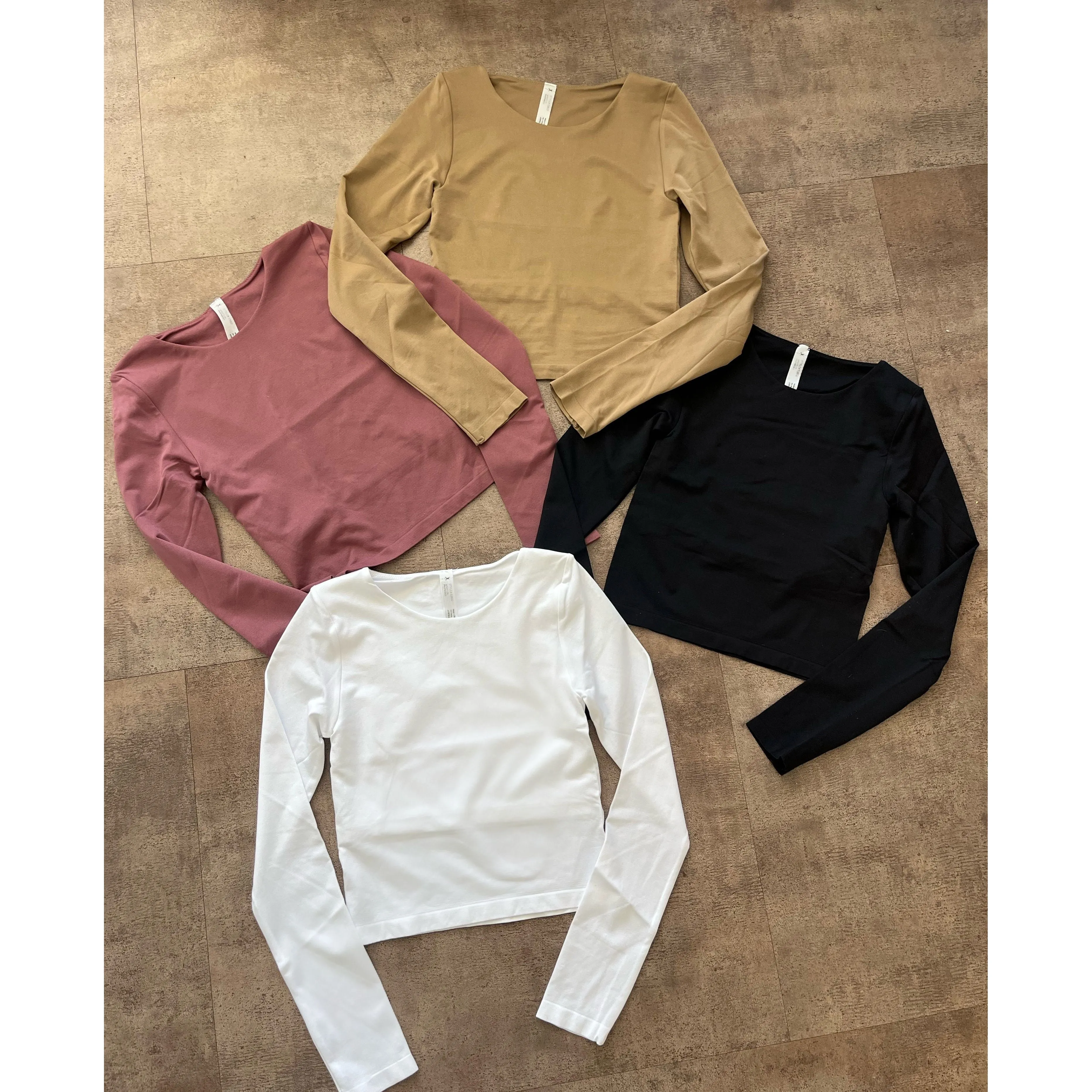 Hailey Round Neck Seamless Top (White) sold by OOTDFash product image thumbnail 2