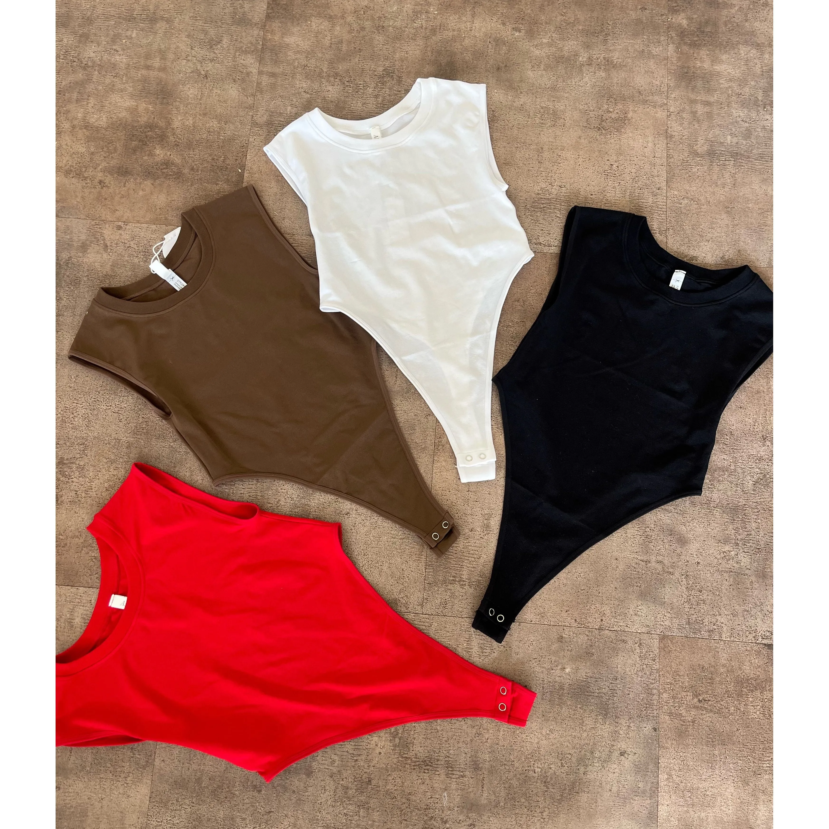 Angelica Neck Rib Bodysuit (Deep Red) sold by OOTDFash product image thumbnail 2