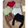 Kayte Crew Neck Long Sleeve Top (Brown) sold by OOTDFash