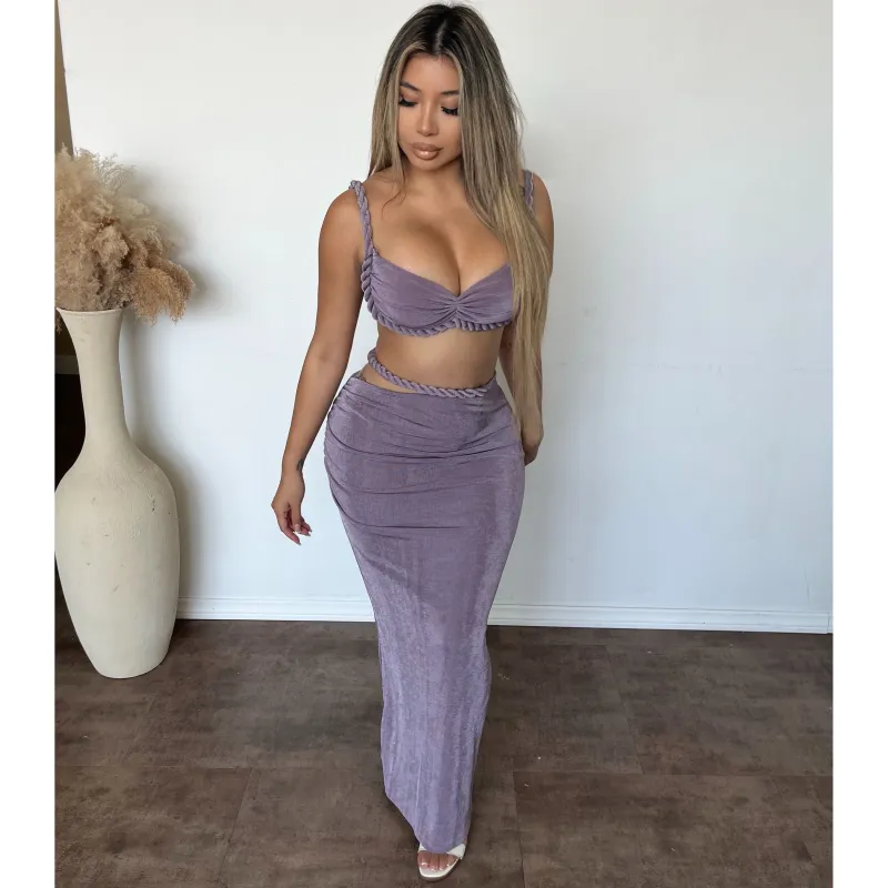 Alexis 2 Piece vacation Style Set (Lavender) sold by OOTDFash