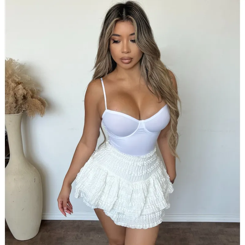 Wendy Mini Skirt (White) sold by OOTDFash