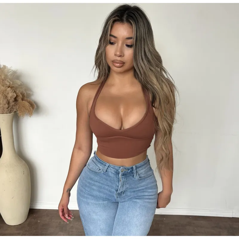 Gigi Gym Top (Brick Red) sold by OOTDFash