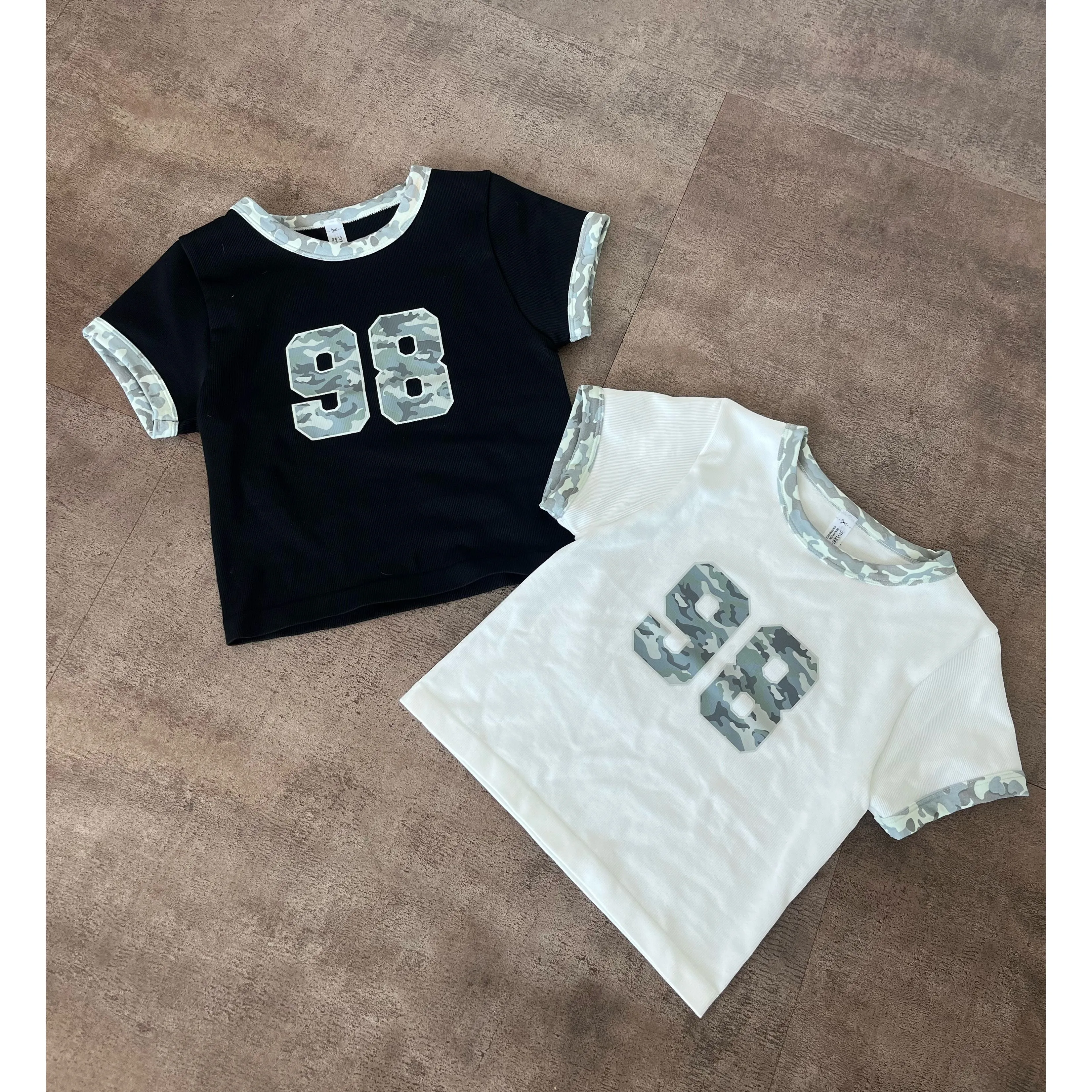 Naya Camo Print Shorts SLV Top (White) sold by OOTDFash product image thumbnail 2