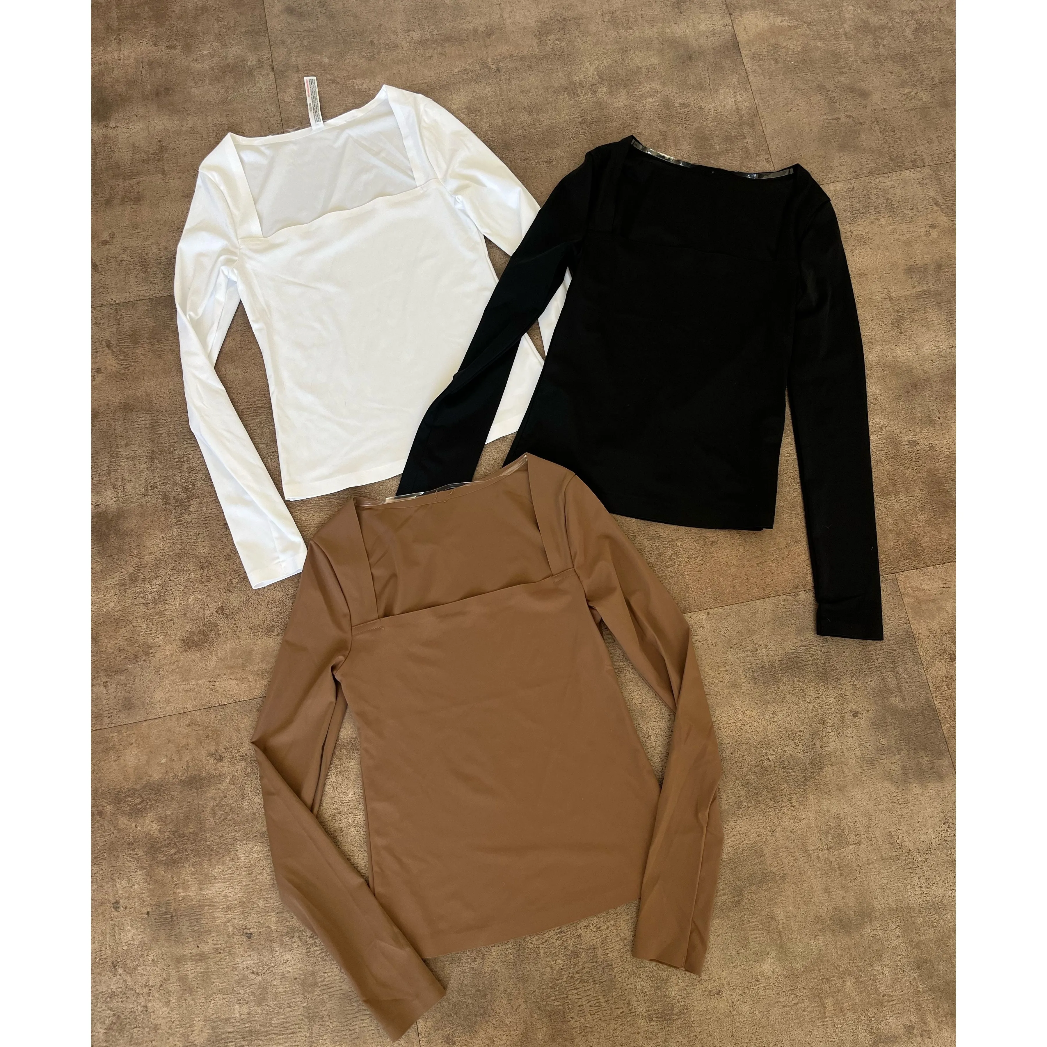 Anayla Square Neck Long Slv Top (White) sold by OOTDFash product image thumbnail 3