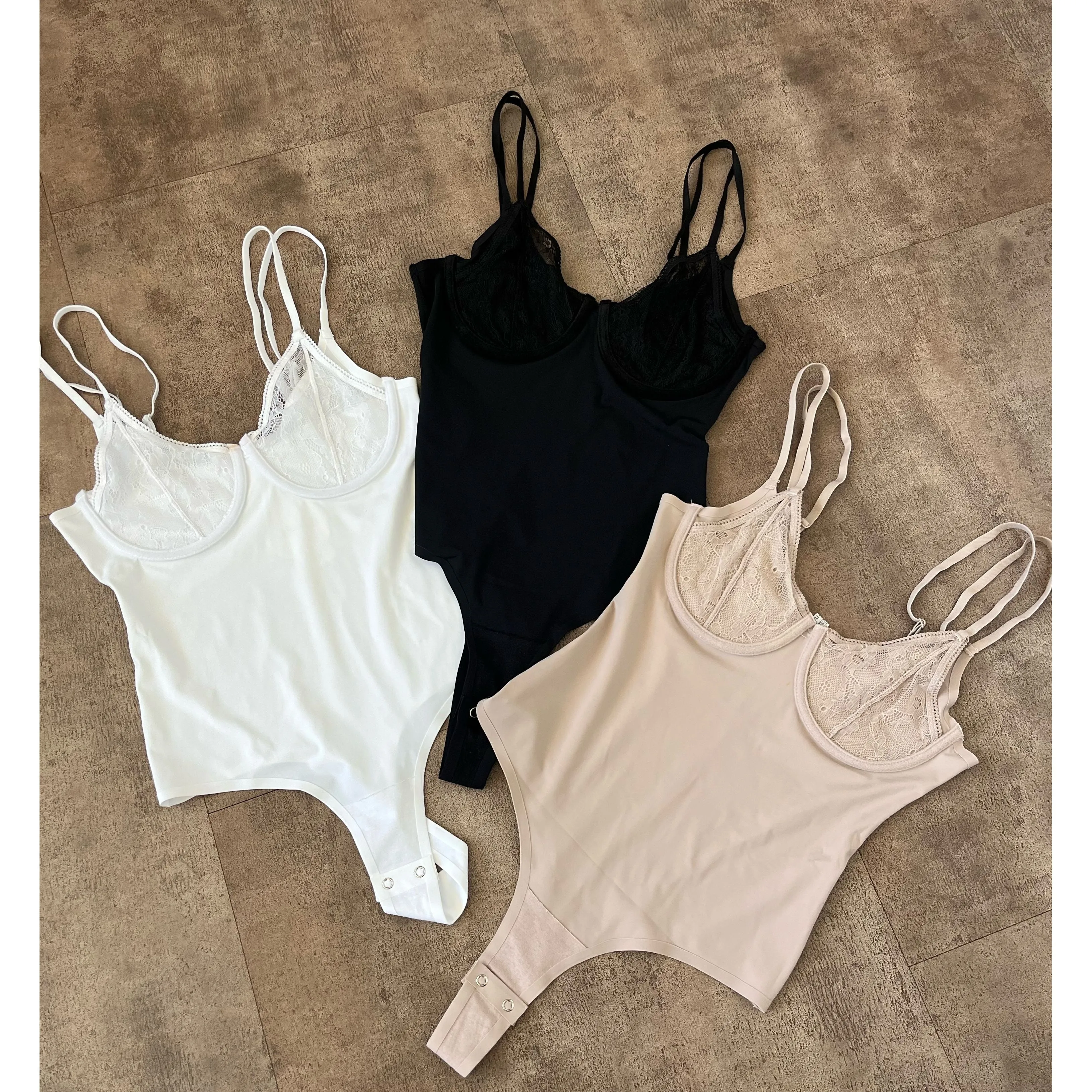 Angelina Bust Lace Cami Bodysuit (White) sold by OOTDFash product image thumbnail 2