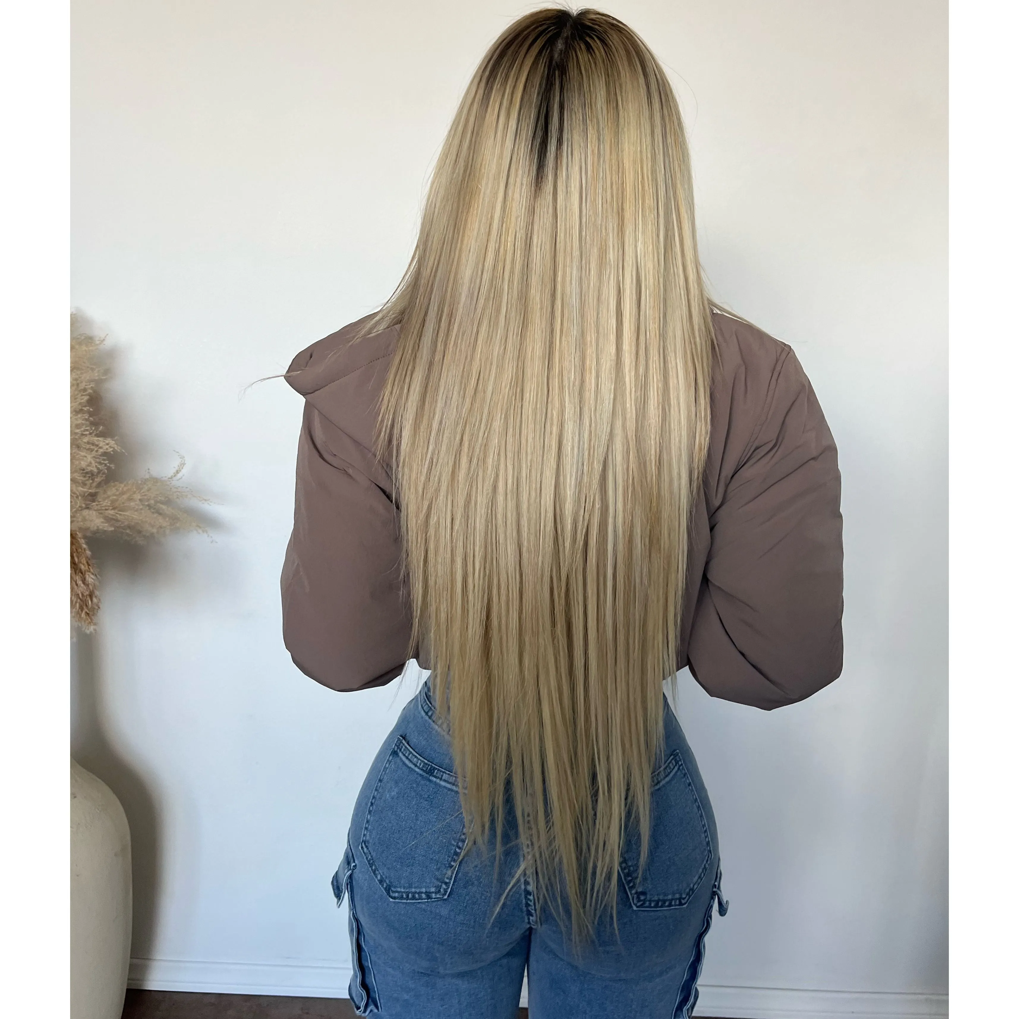 Daniella Cropped Zip Hoodie (Cocoa) sold by OOTDFash product image thumbnail 2