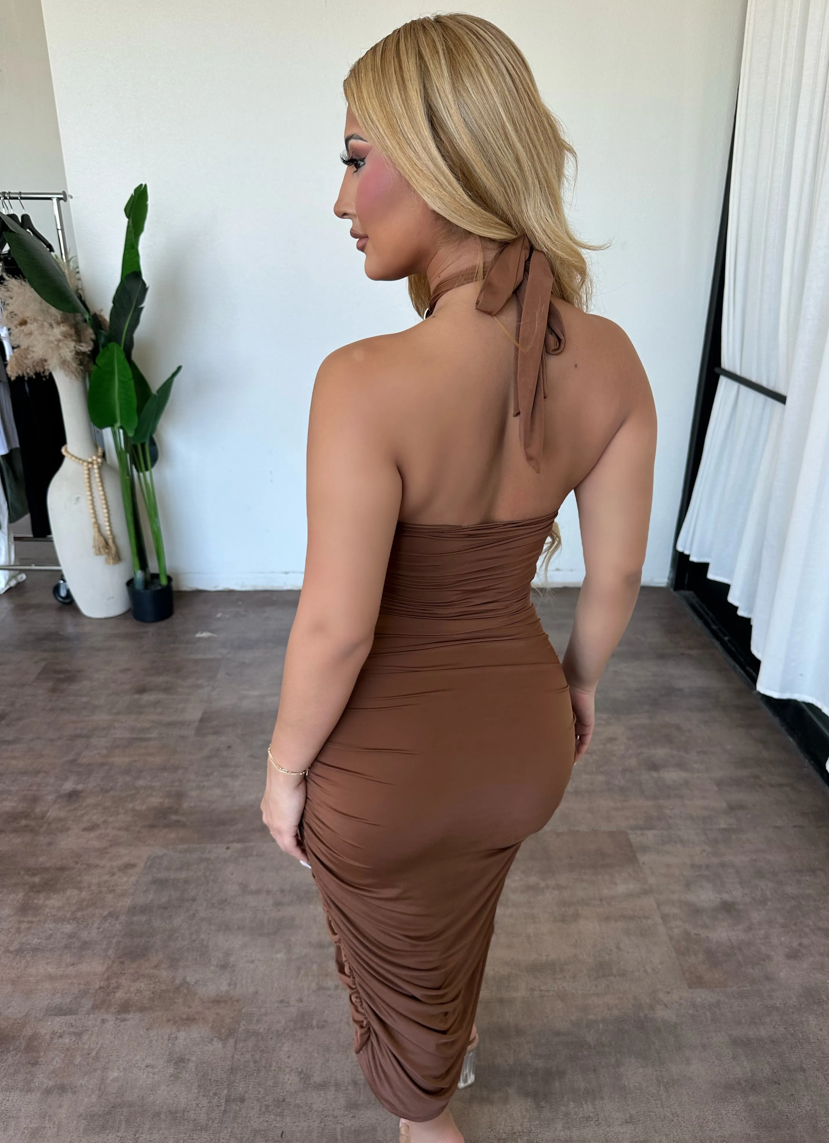 Kelly Dress (Brown) sold by OOTDFash product image thumbnail 2