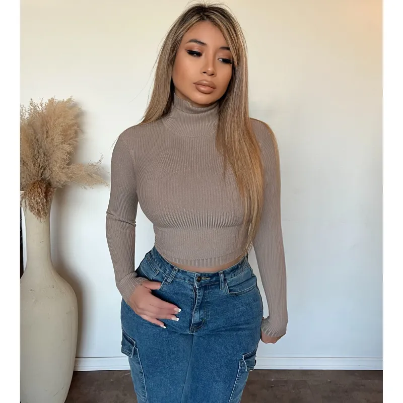 Amanda Turtle Neck Sweater (Ash) sold by OOTDFash