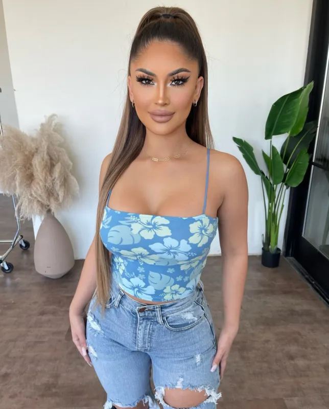 Maddy Cropped Top(Blue) sold by OOTDFash