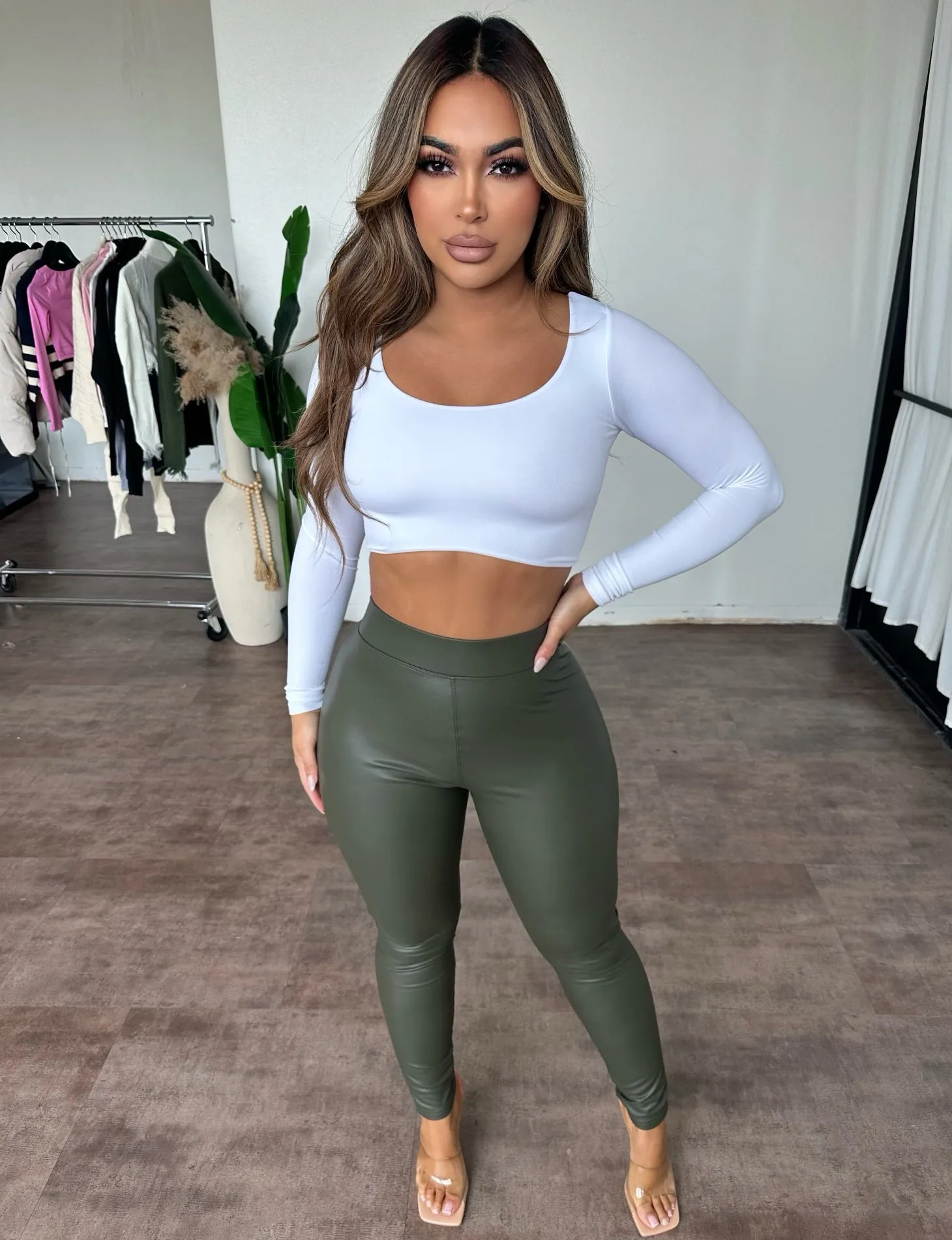 Kailey Leggings (Dark Olive) sold by OOTDFash