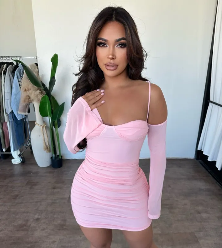 Delilah Dress (Light Pink) sold by OOTDFash