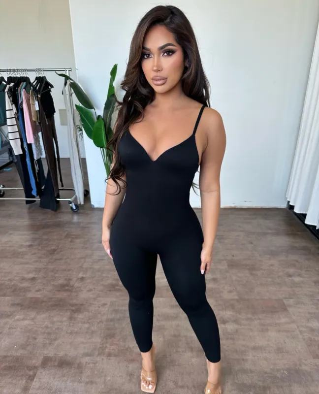 Shelly Padded Jumpsuit (Black) sold by OOTDFash
