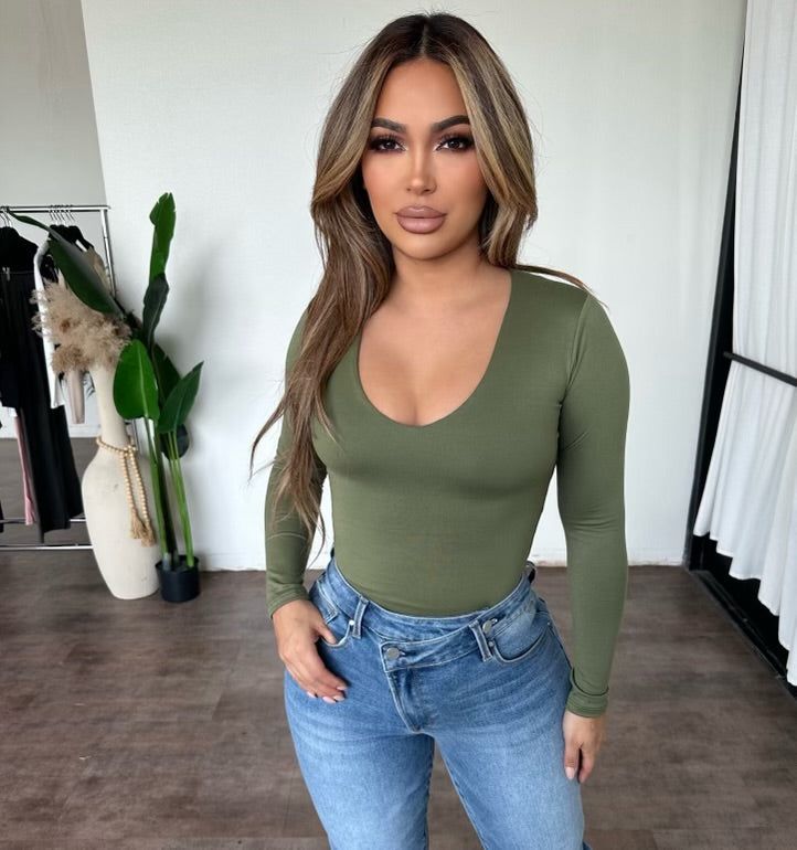 Bria Top (Olive) sold by OOTDFash