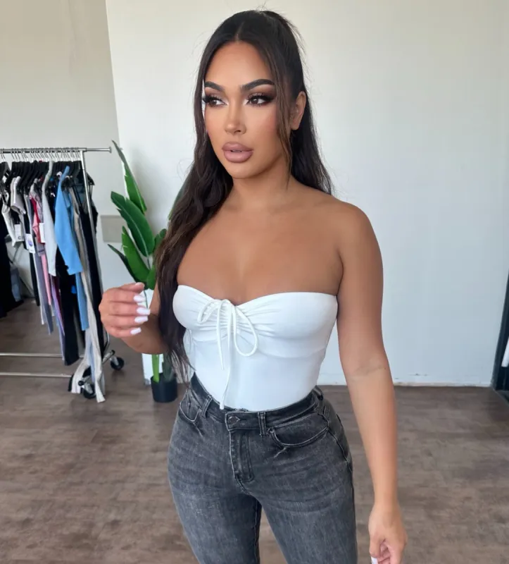 Iris Crop Top (Off White) sold by OOTDFash