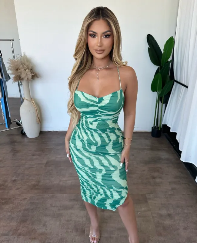 Danica Dress (Lime) sold by OOTDFash