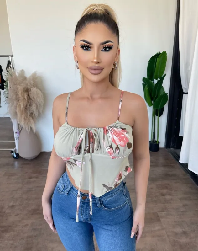 Ruthie Floral Print Top(Sage) sold by OOTDFash