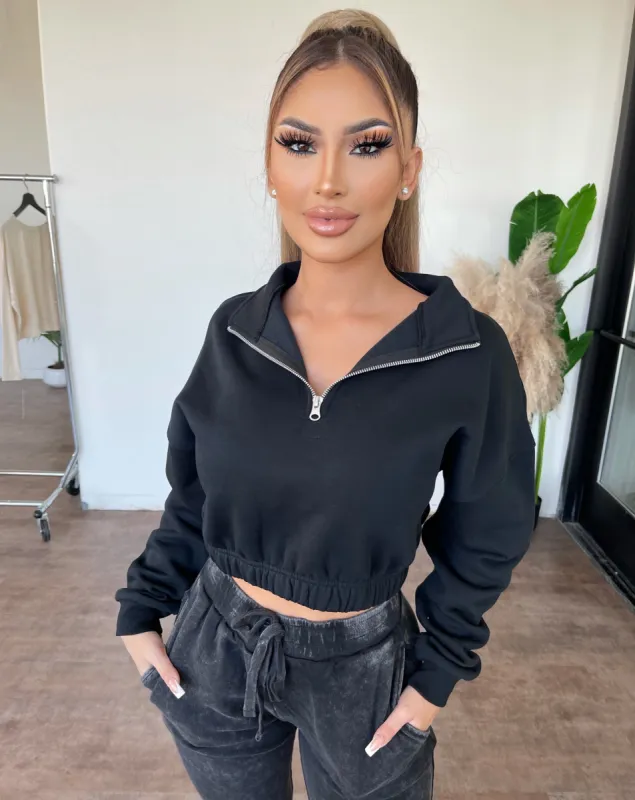 Graci Long Sleeve Top(Black) sold by OOTDFash