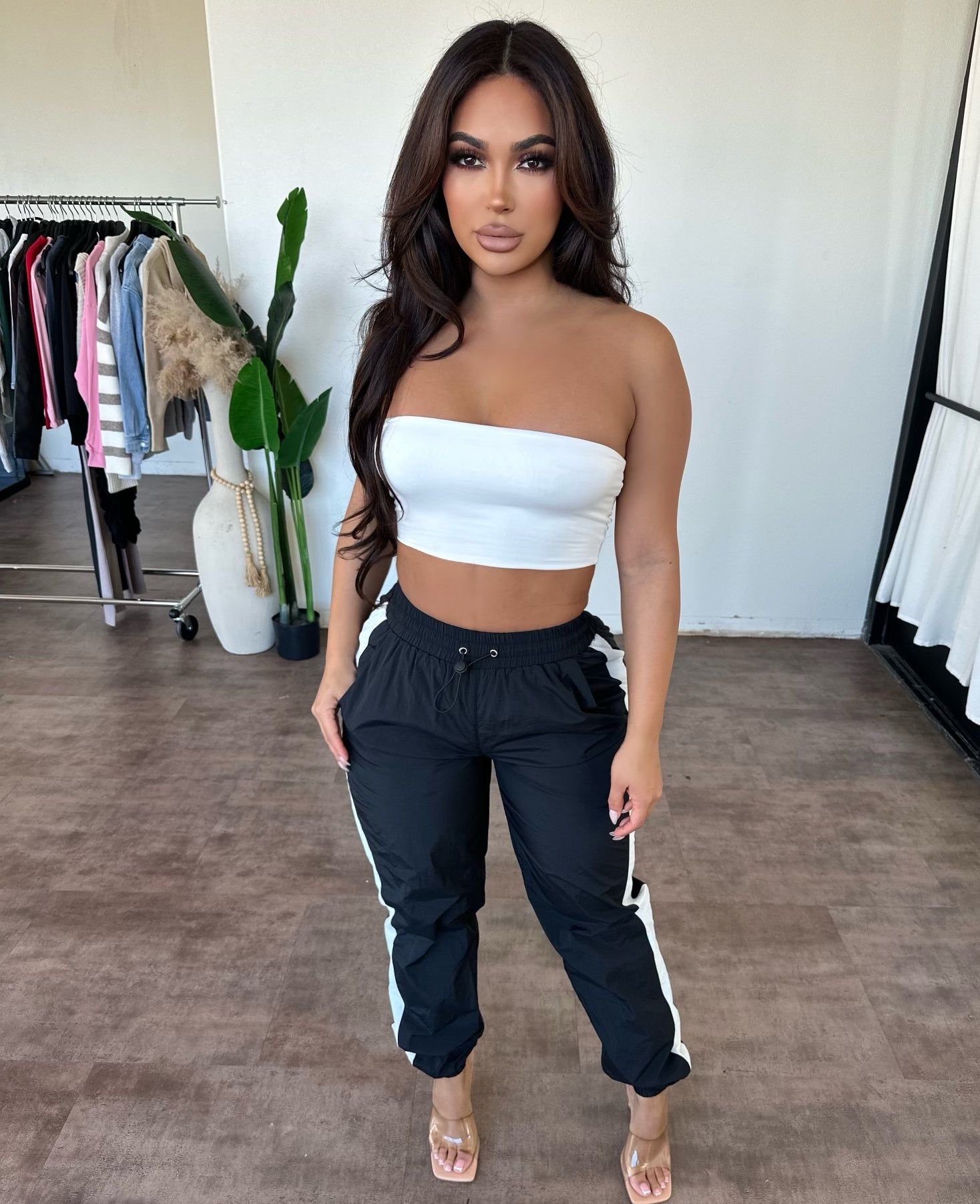 Nisha Joggers (Black/White) sold by OOTDFash