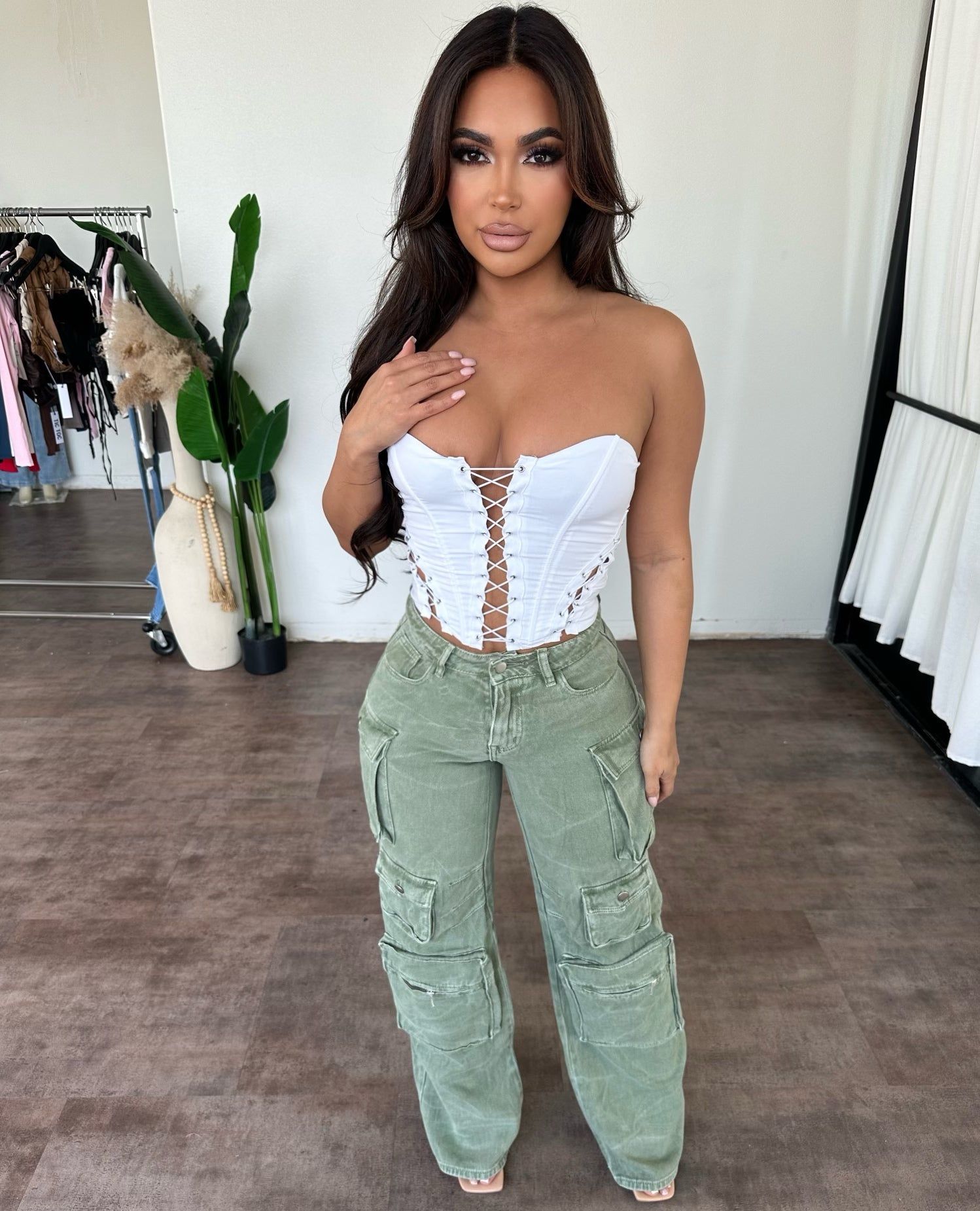 Willow Cargo Pants (Green) sold by OOTDFash