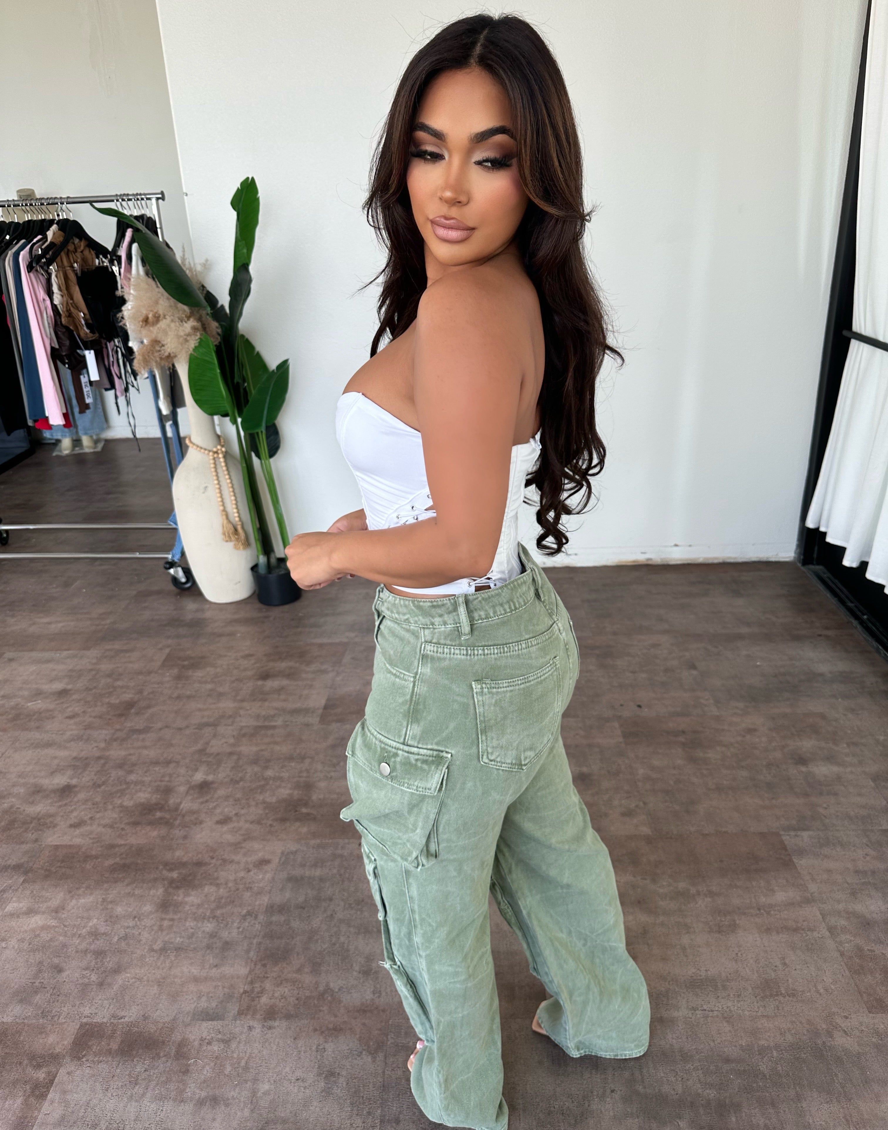 Willow Cargo Pants (Green) sold by OOTDFash product image thumbnail 2