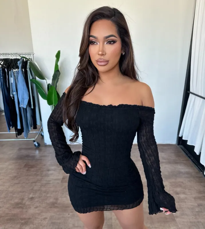 Pearla Mini Mesh Dress (Black) sold by OOTDFash
