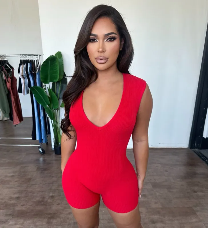 Jenny Jumpsuit (Red) sold by OOTDFash