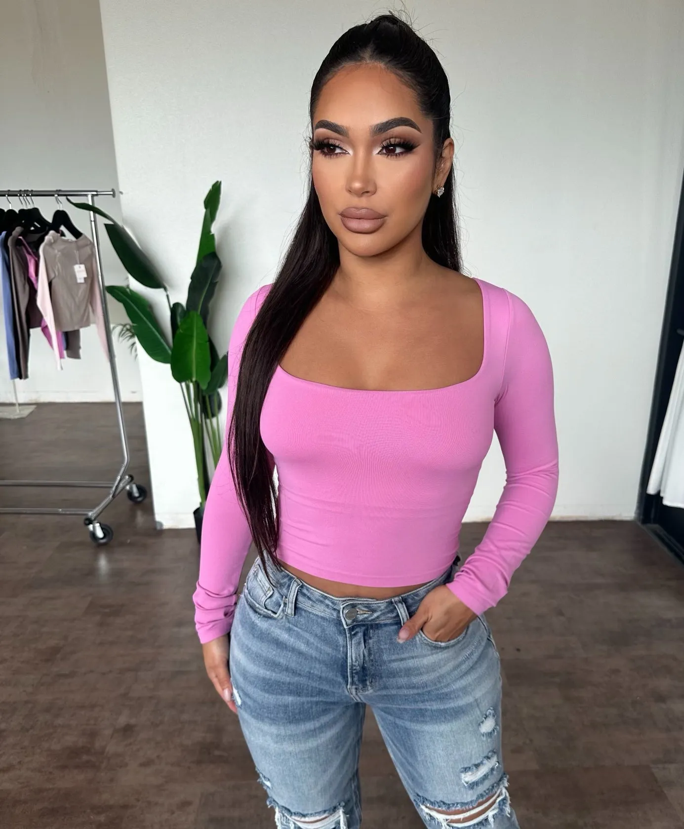 Olivia Top (Magenta Pink) sold by OOTDFash