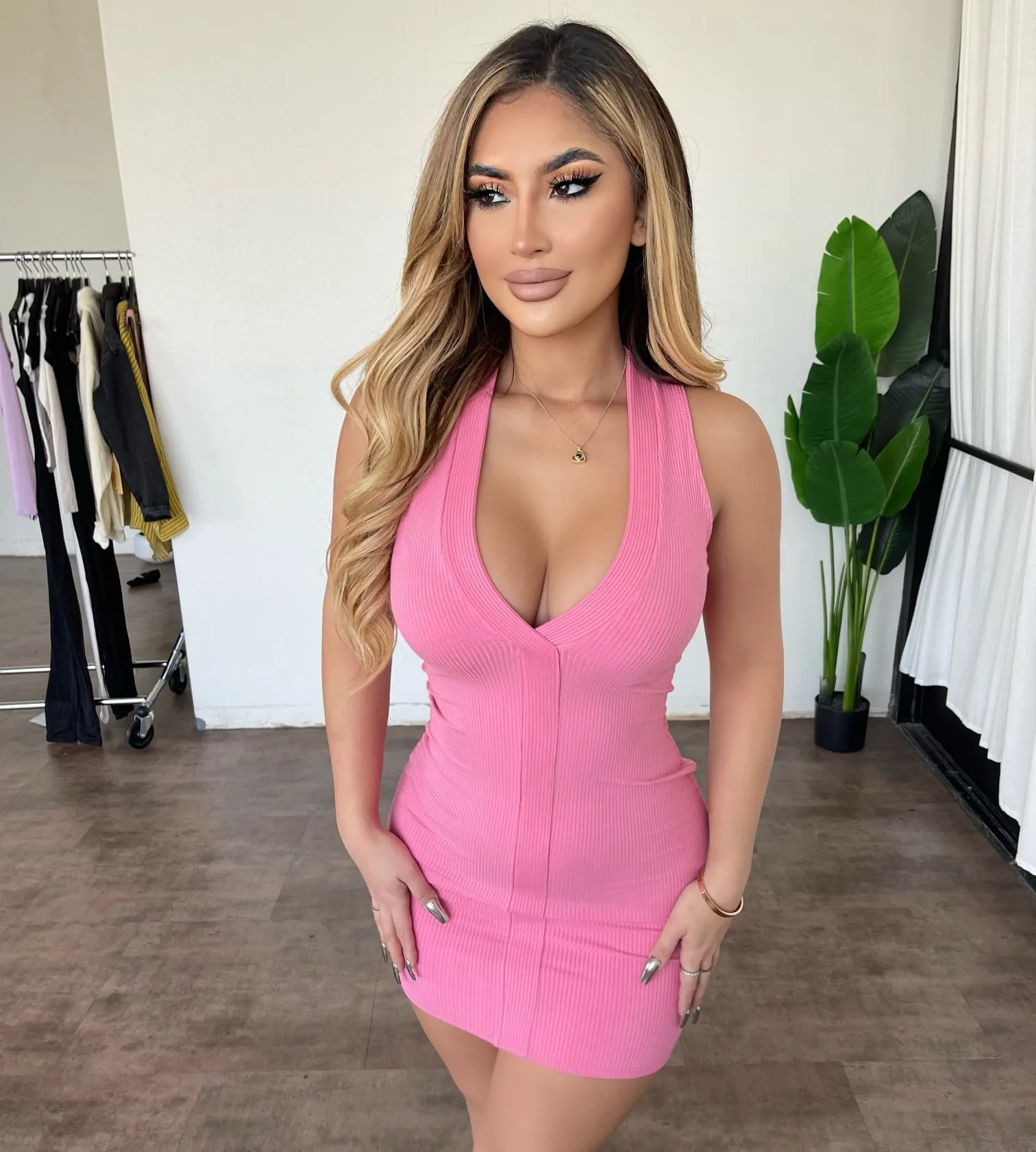 Amy Tank Dress(Pink) sold by OOTDFash