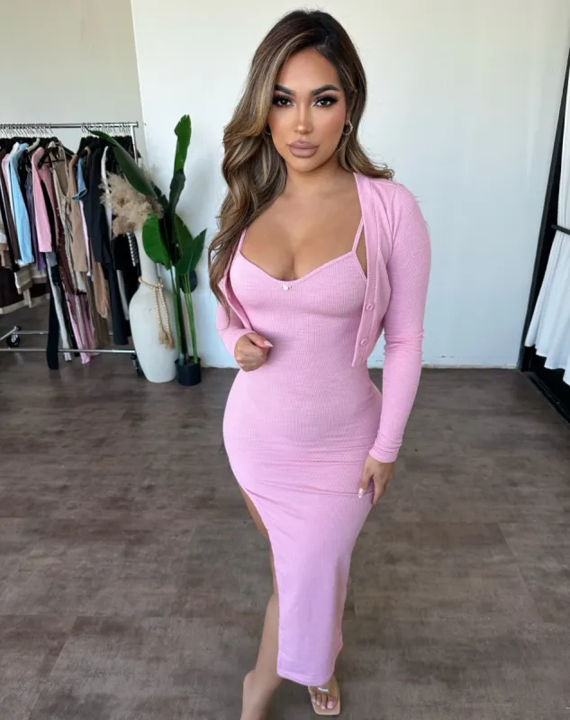 Everly Dress Set (Pink) sold by OOTDFash