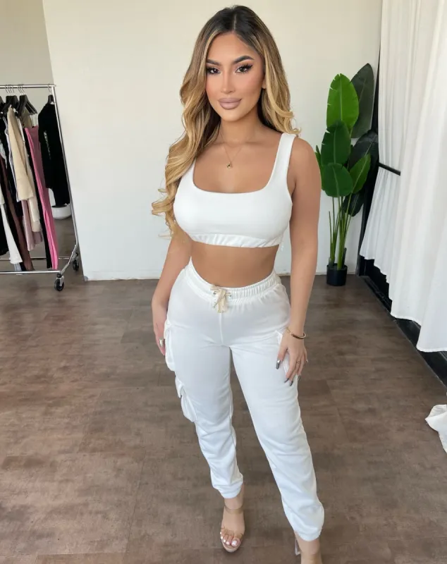 Cathy Joggers Set(White) sold by OOTDFash