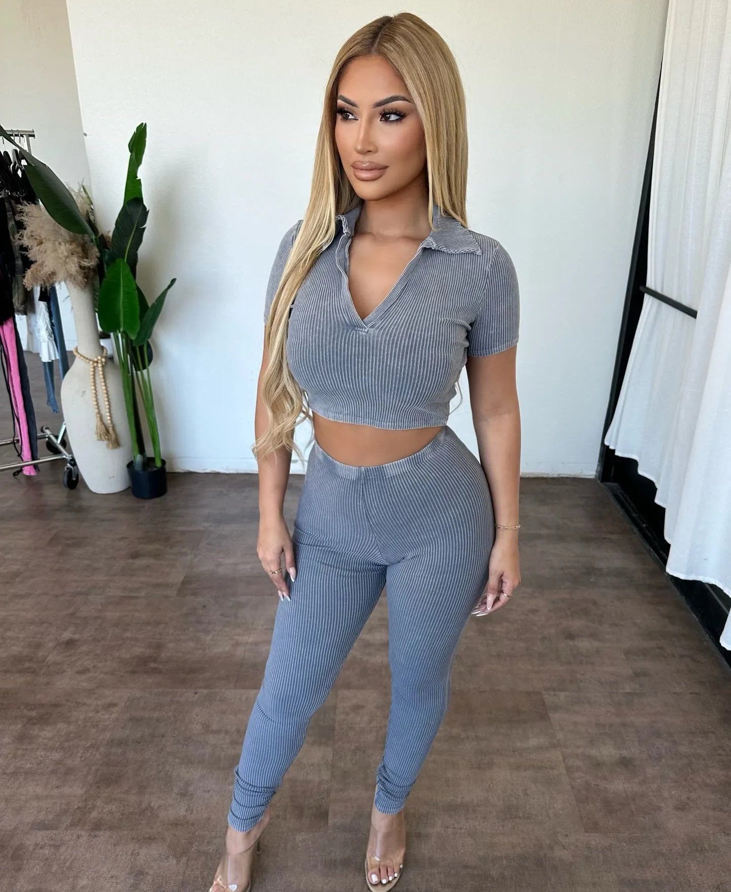 Nicole Set (Grey) sold by OOTDFash