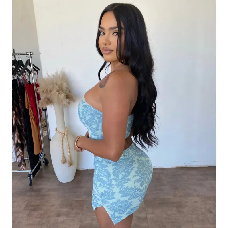 Heather Set (Blue) sold by OOTDFash