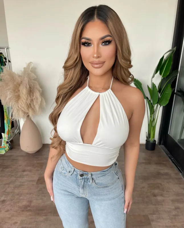 Lulu Halter Top(White) sold by OOTDFash