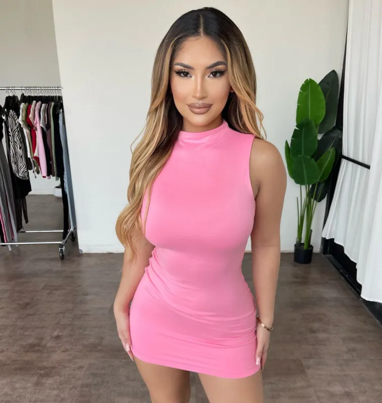 Sandy Sleeveless Dress(Pink) sold by OOTDFash