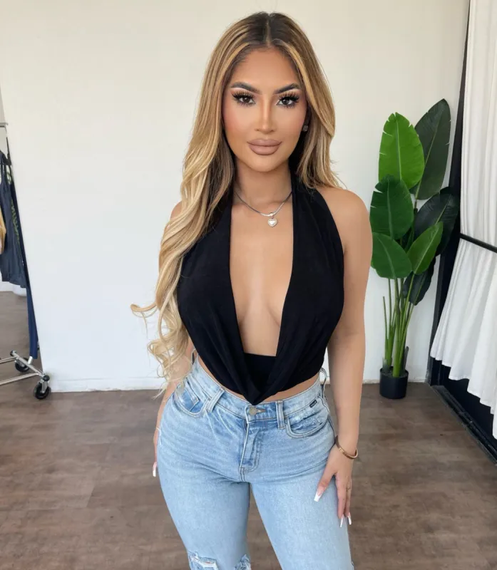 Lulu Halter Top(Black) sold by OOTDFash