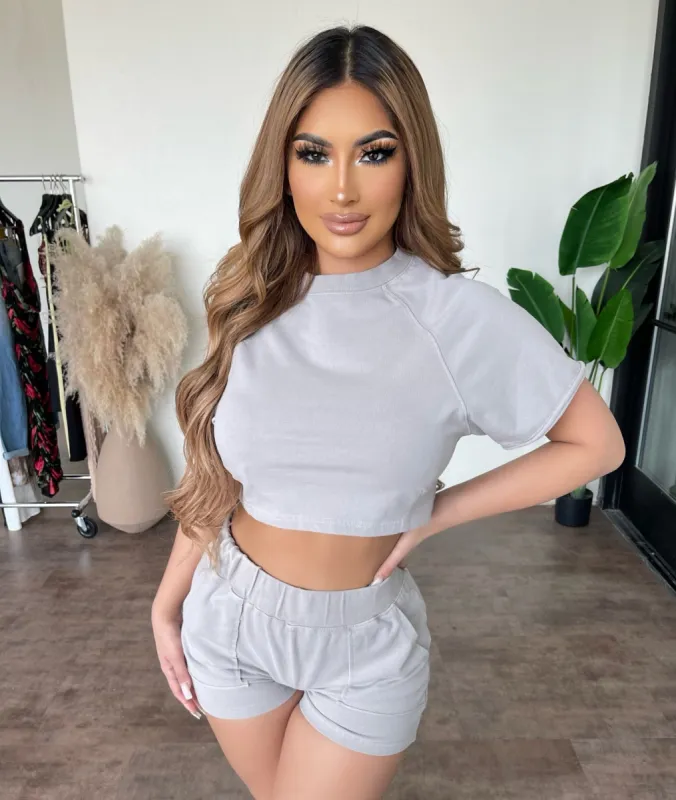 Sarah Set (Light Grey) sold by OOTDFash