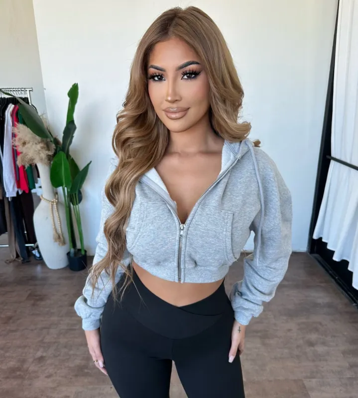 Calista Hoodie (Heather Grey) sold by OOTDFash