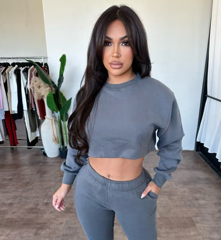 Heather Sweater (Graphite) sold by OOTDFash