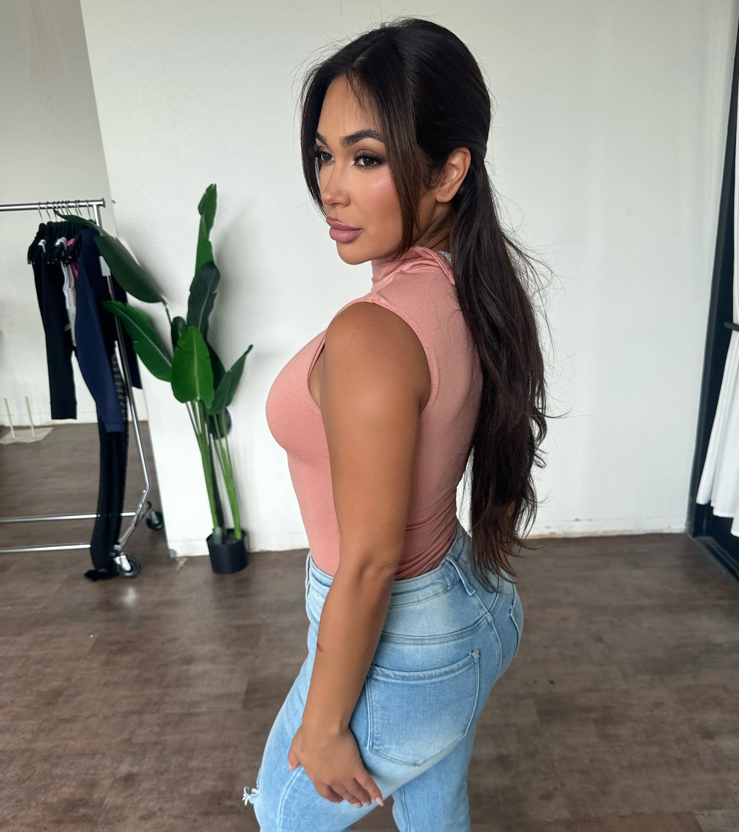 Kailey Sleeveless Bodysuit (Sand Blush) sold by OOTDFash product image thumbnail 2