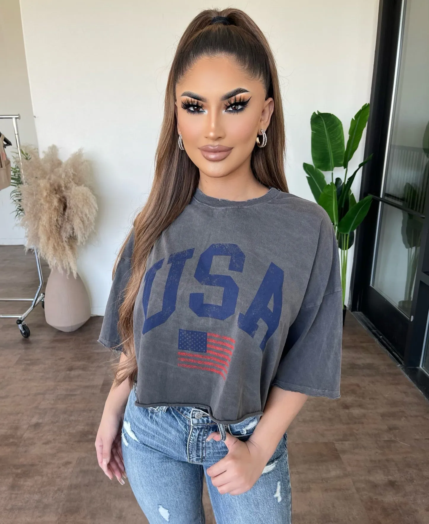 "USA" T-Shirt(Charcoal) sold by OOTDFash