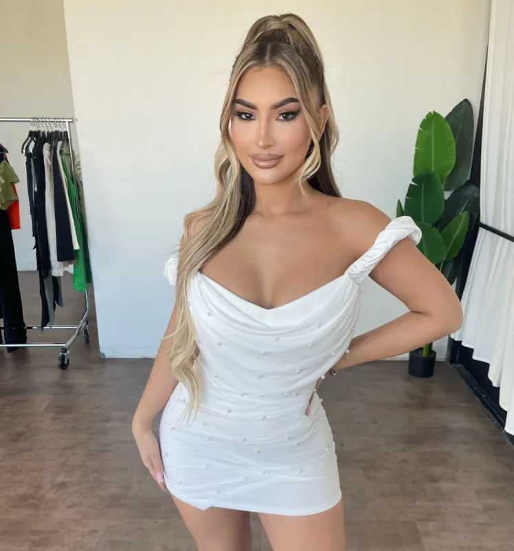 Anna Mini Dress(White) sold by OOTDFash