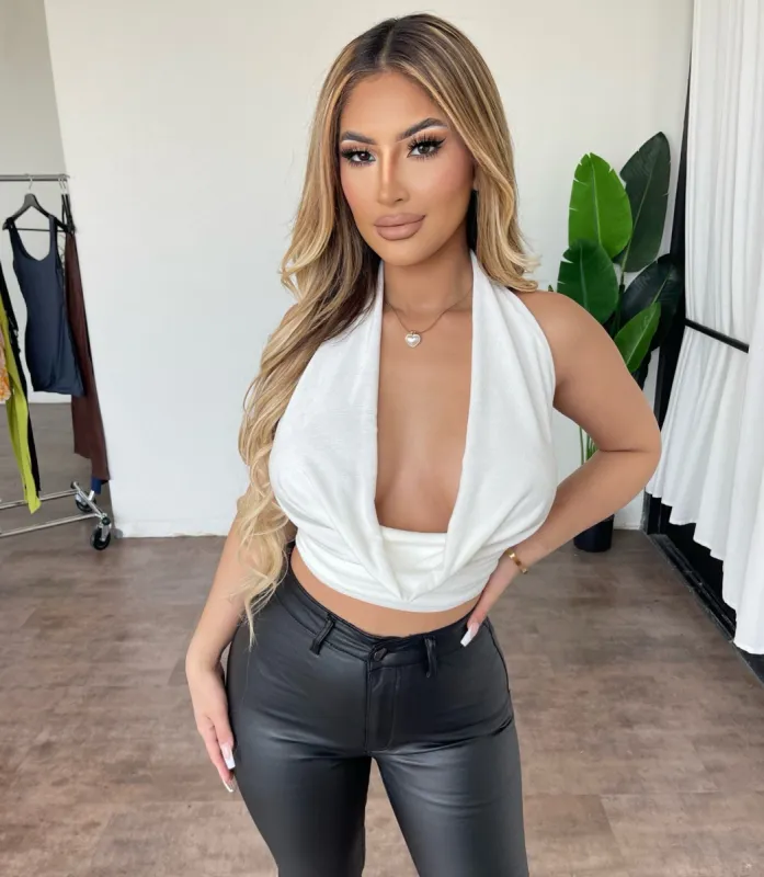 Lulu Halter Top(Ivory) sold by OOTDFash