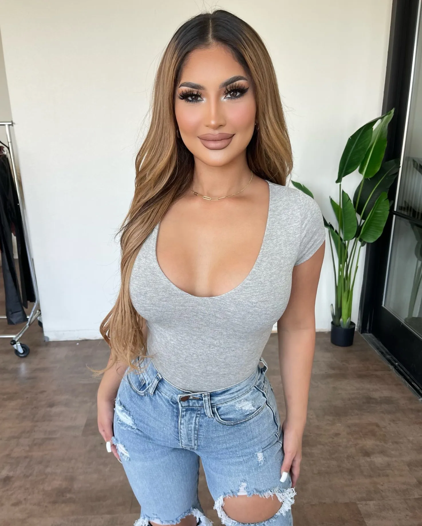 Ari Bodysuit(Grey) sold by OOTDFash