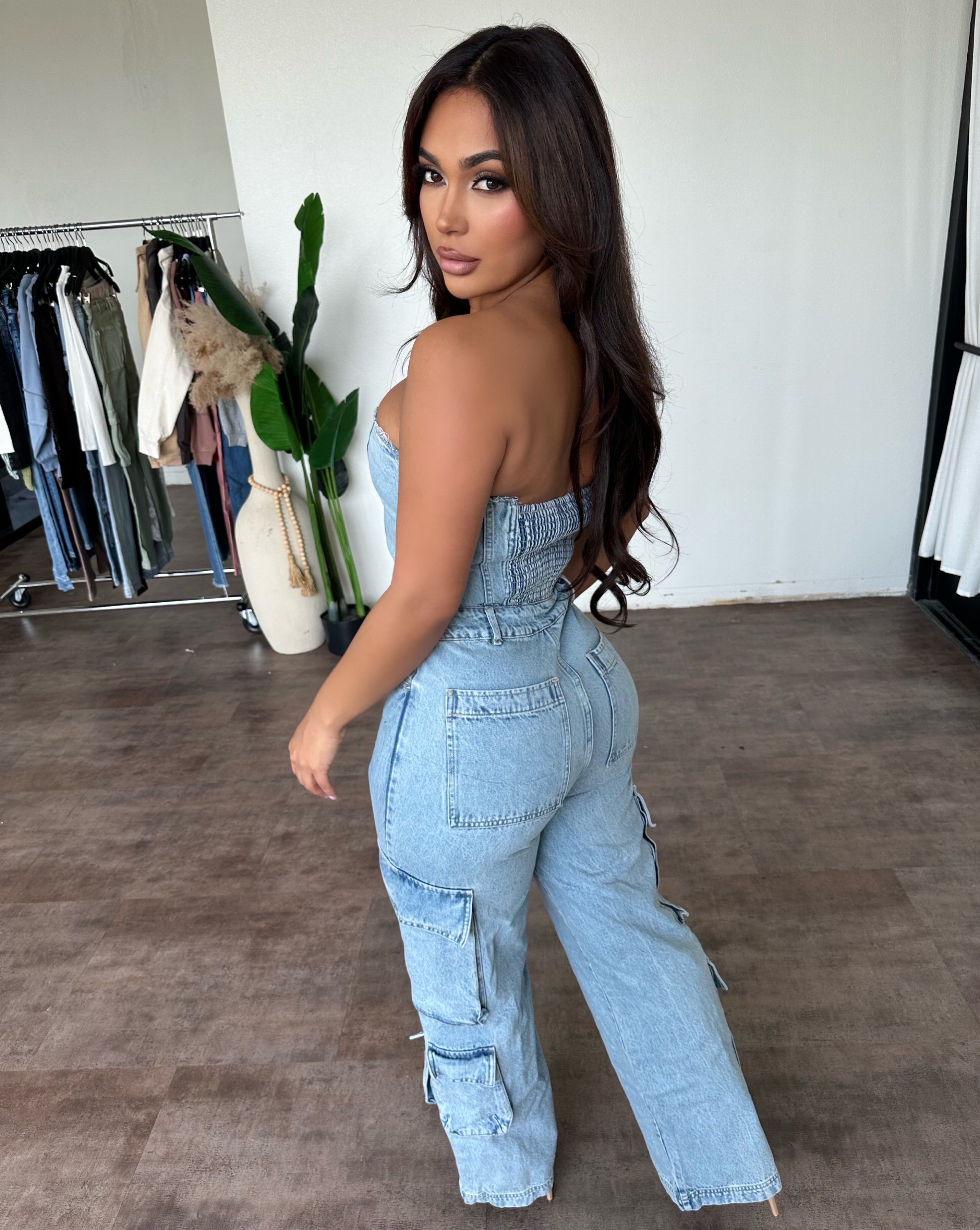 Mya Jumpsuit (Medium Denim) sold by OOTDFash product image thumbnail 2