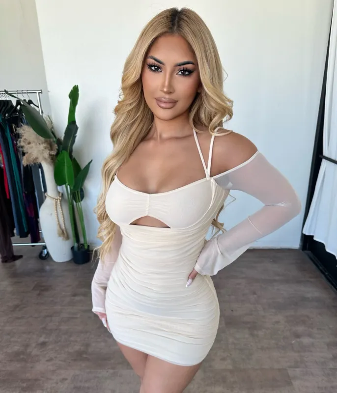 Barbra Dress (Nude) sold by OOTDFash