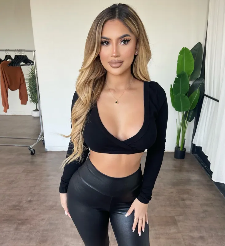 Gina Cropped Top(Black) sold by OOTDFash