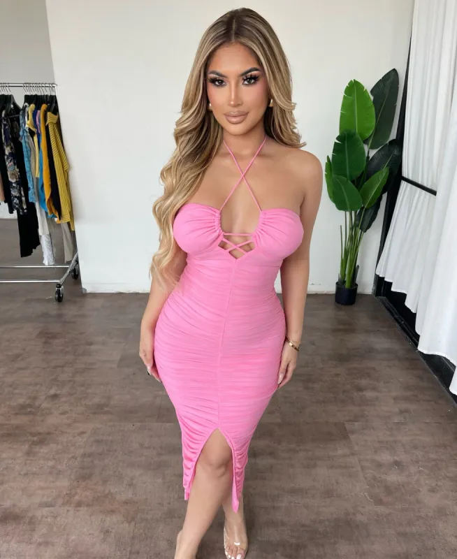 Michelle Dress (Candy Pink) sold by OOTDFash